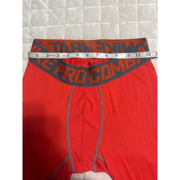 Nike Pro Combat Compression Pants Men's Size Large Red Athletic Workout Active - Picture 6 of 6
